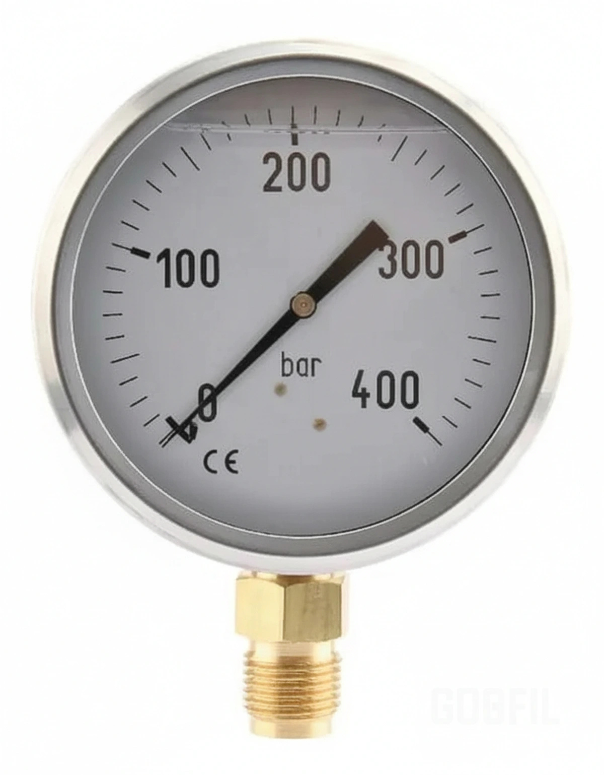 Kramp-ma100400l08ssgf - Pressure gauge Ø100 0-400bar 1/2"