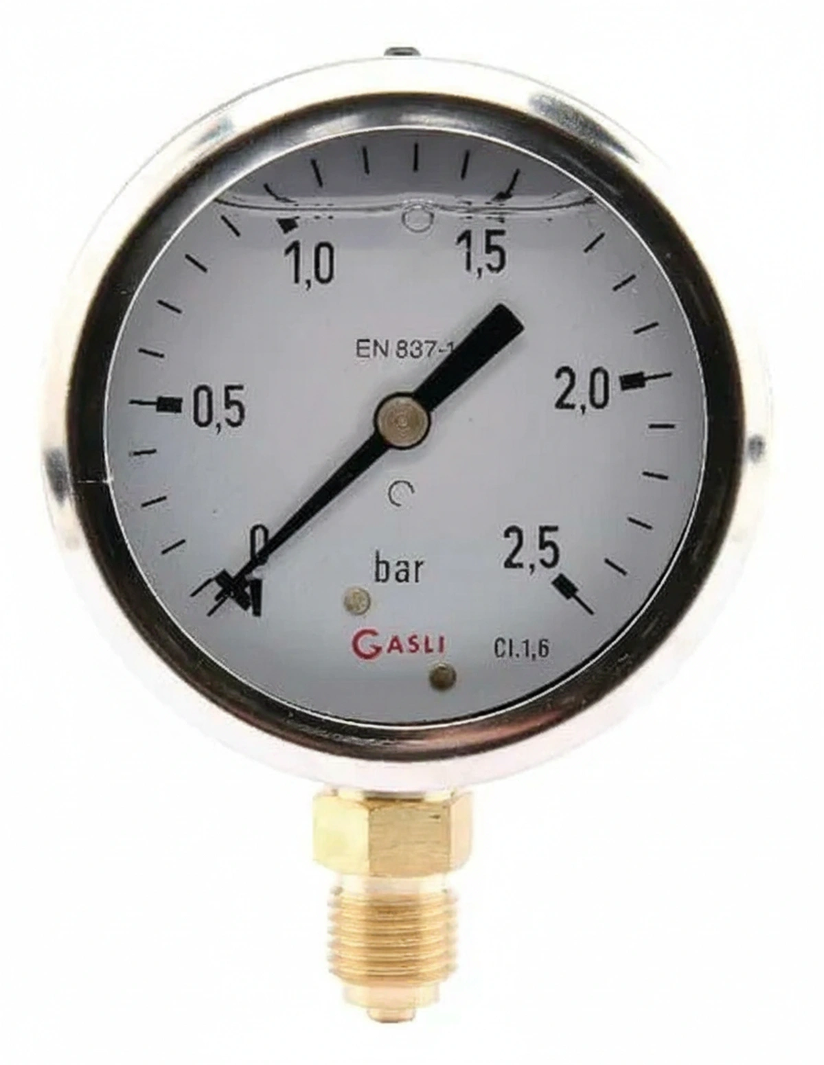 Kramp-ma63025l04ssgf - Pressure gauge Ø63 0–2.5bar 1/4" bottom