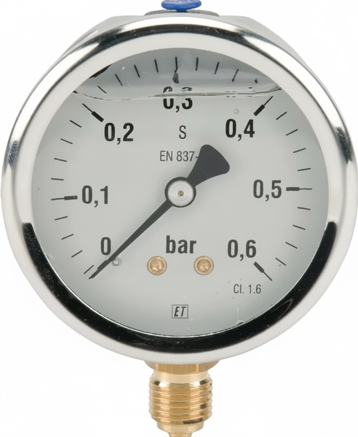 Kramp-ma6306l04ssgf - Pressure gauge Ø63 0–0.6bar 1/4" bottom