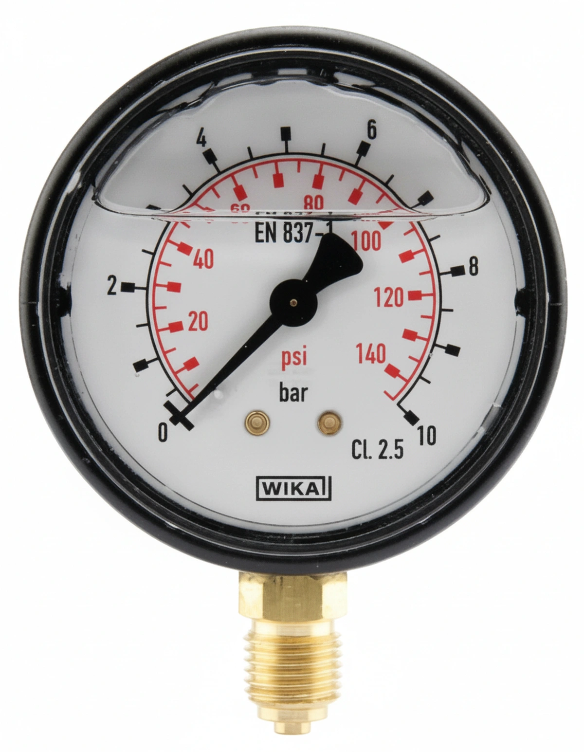 Kramp-ma6310l04plgf - Pressure gauge Ø63 0–10bar 1/4" bottom