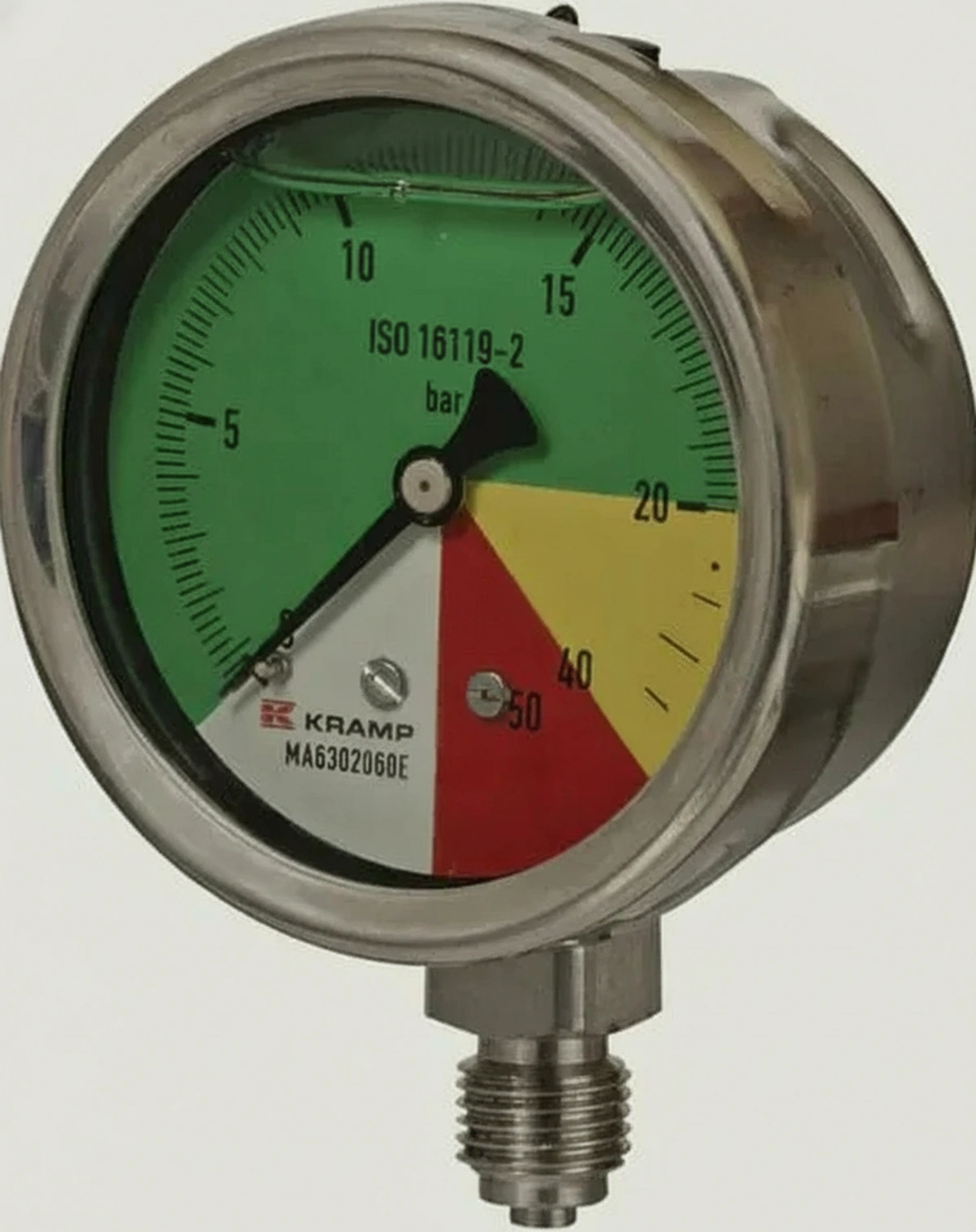 Kramp-ma632060e - Pressure gauge Ø63mm 0-20-40-60 1/4" BSP  bottom connection
