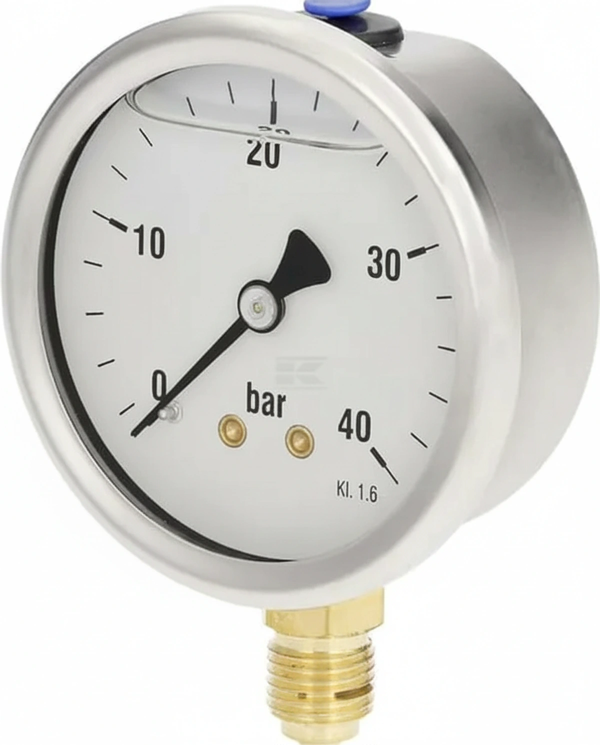 Kramp-ma6340l04ssgf - Pressure gauge Ø63 0–40bar 1/4" bottom