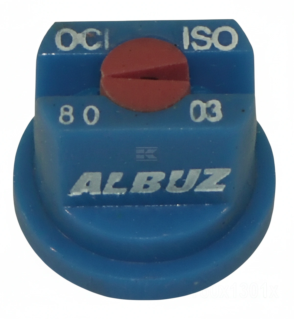 Kramp-oci8003 - Flat fan off-centre nozzle OC 80° 03 blue plastic Albuz