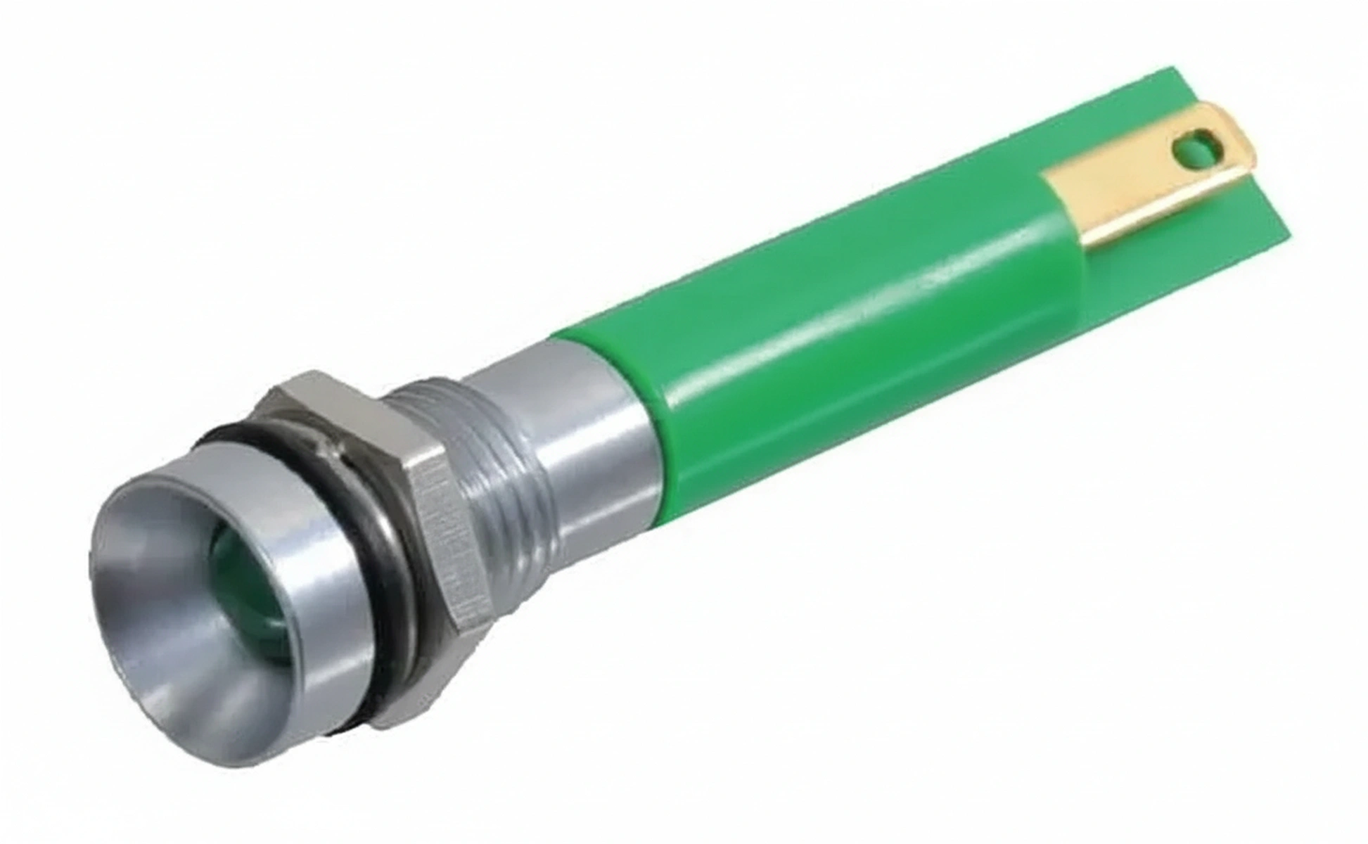 Kramp-q8r1gxxg12e - Warning light LED, 12V, green, bolt on, Ø 9.5mm, APEM