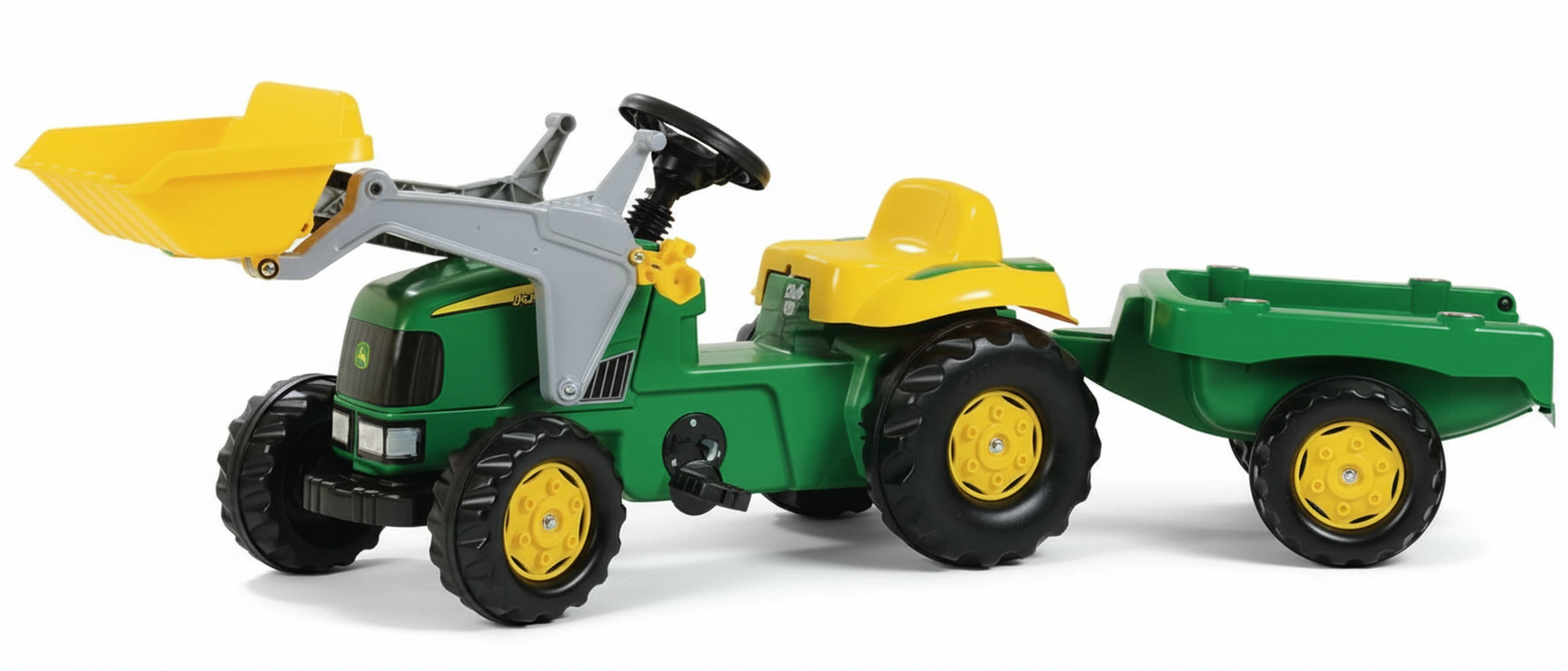 Kramp - R02311 - Pedaltraktor Mit Frontlader Und Anhaenger John Deere