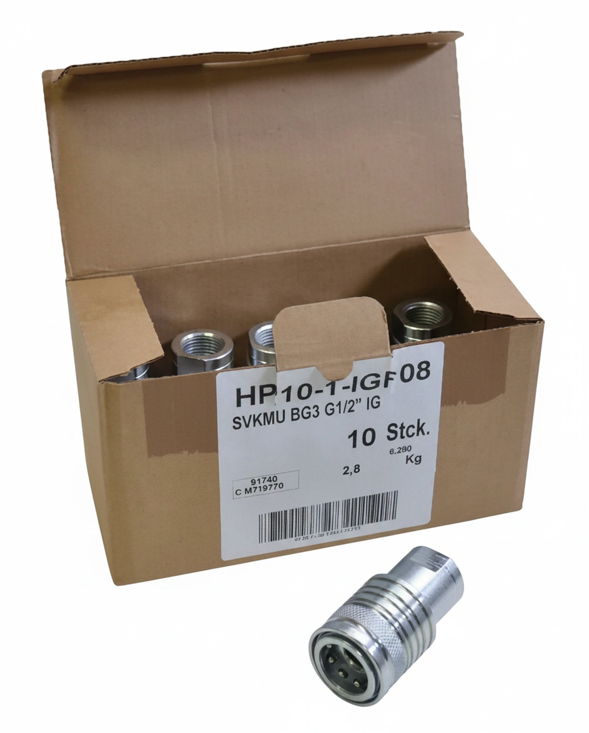 Kramp-skpf12c08p010 - Female coupling, 1/2 - 1/2" BSP 10 pieces