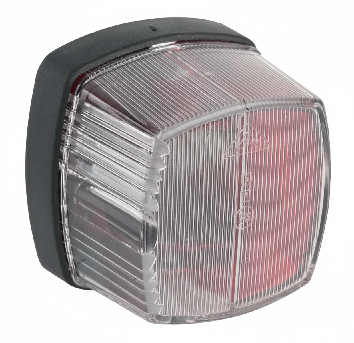 Kramp-sp621 - Marker light square, 12V, red/white, bolt on, Flat plug, Geka