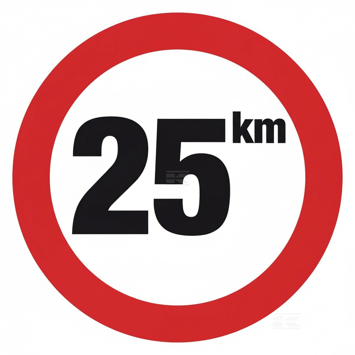 Kramp-wb2500 - Sign prohibition speed limit: 25km/h