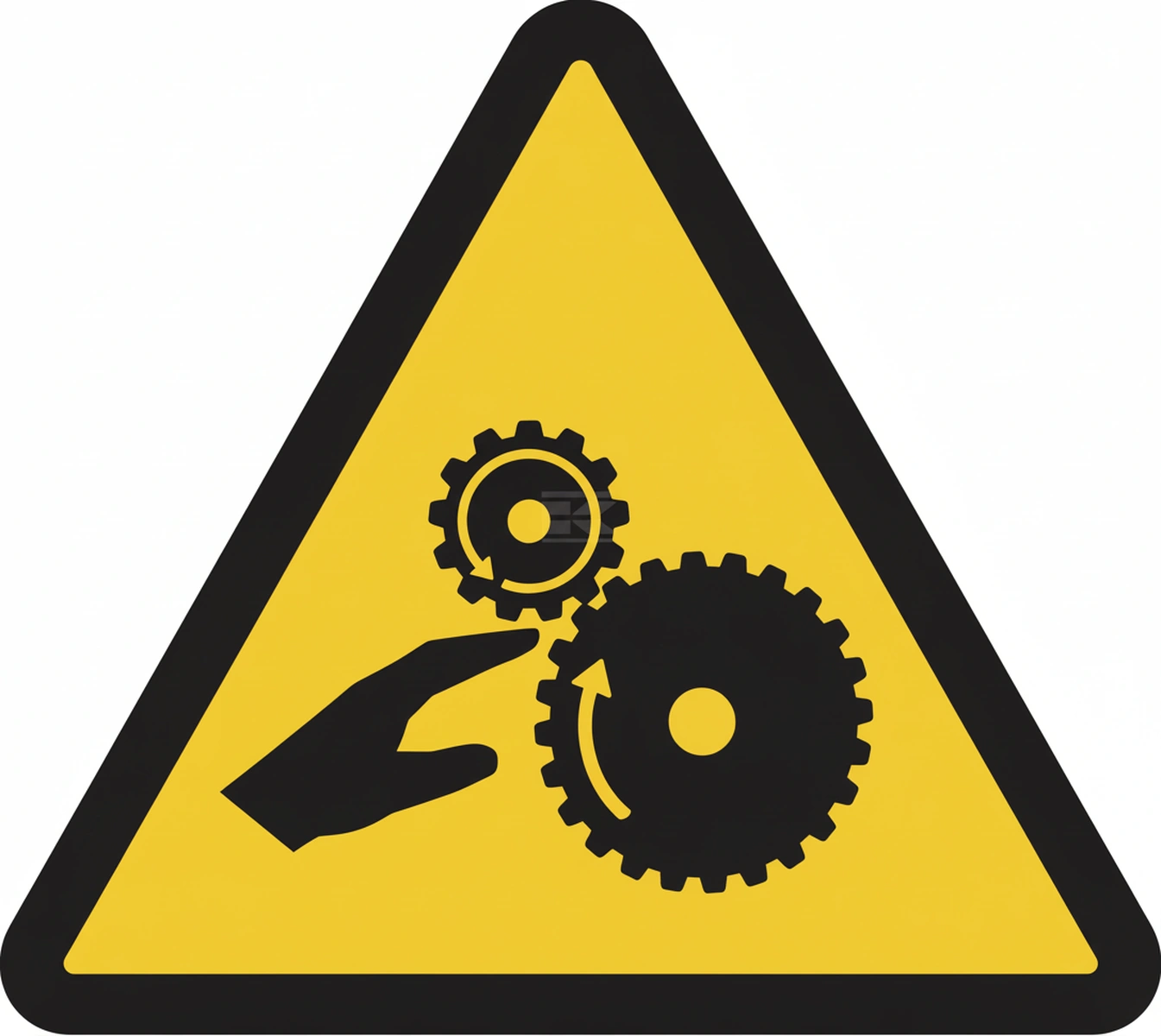 Kramp-wb250299 - Sticker warning sign machinery gear 100x100mm Brady