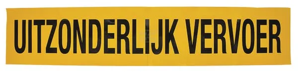 Kramp-wb90101nl - Sticker warning sign transport: UITZONDERLIJK VERVOER 1250x250mm Mazon