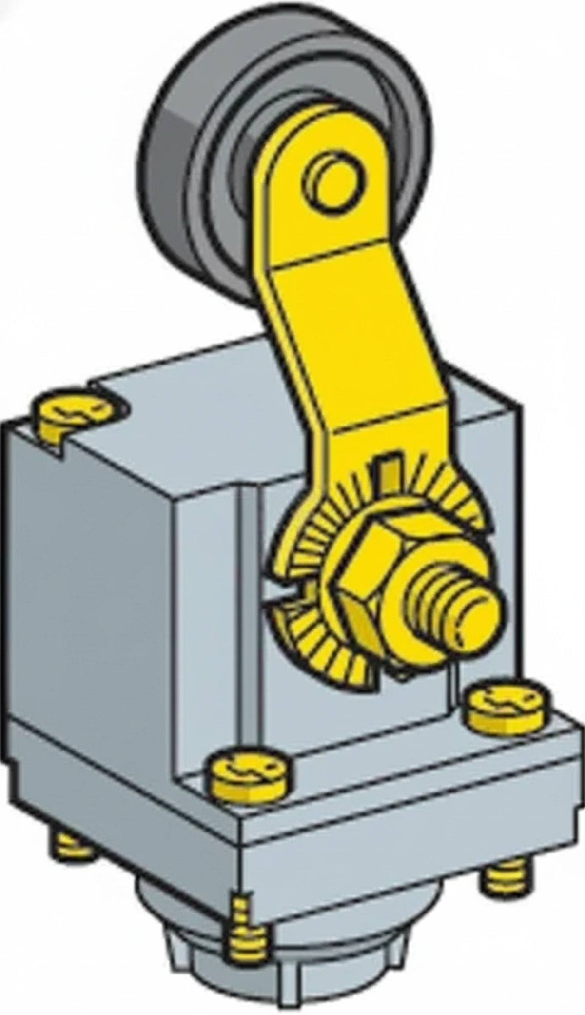 Kramp-zckd15 - Roller lever, plastic roller
