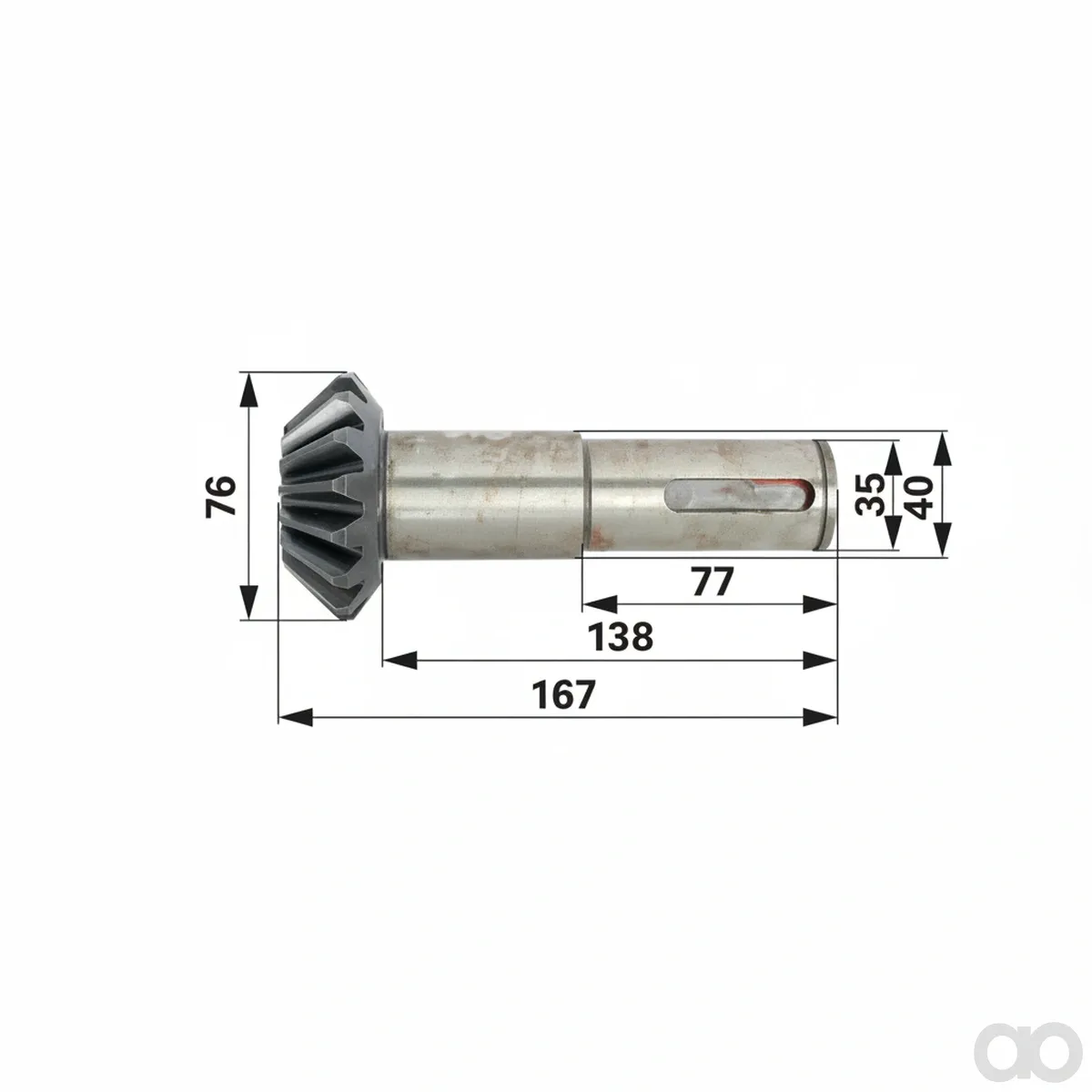 Krone-00416336 - Pinion shaft 16T, crown 145206 (00416336) Prillinger