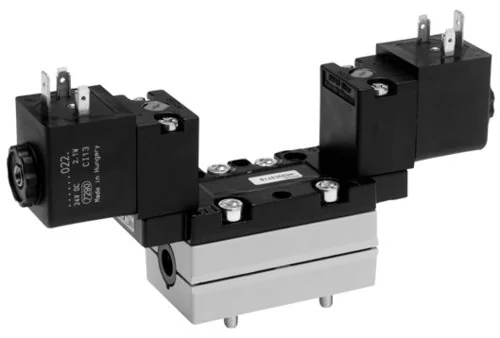 Aventics - R402003718 - 2x 3/2-Way Valve, Series 581, Type V581-3/2CC-230AC-I1-2CNO-LBX-AA-X-S-T0