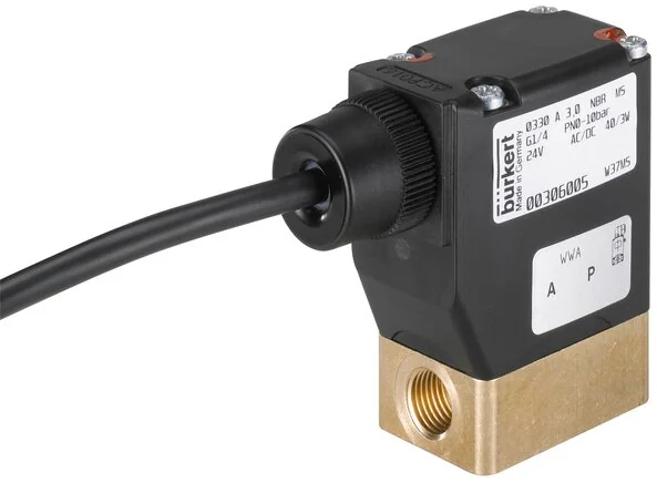 Burkert - 0330-F-04,0-BB-MS-GM82-024/UC--353626 - 3/2-Way Solenoid Valve Ex, Direct Acting