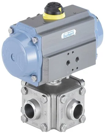 Burkert - 8805-BB-T-00-2-00-0100EE-VA-RM-217302 - Ball Valve with Pneumatic Swivel Actuator