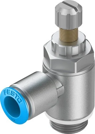Festo - GRLA-1/4-QS-10-RS-D-534340 - Throttle Check Valve