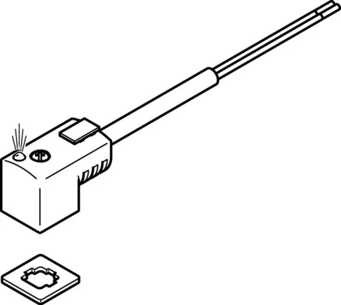 Festo - KMEB-3-24-5-LED-547269 - Socket Cable