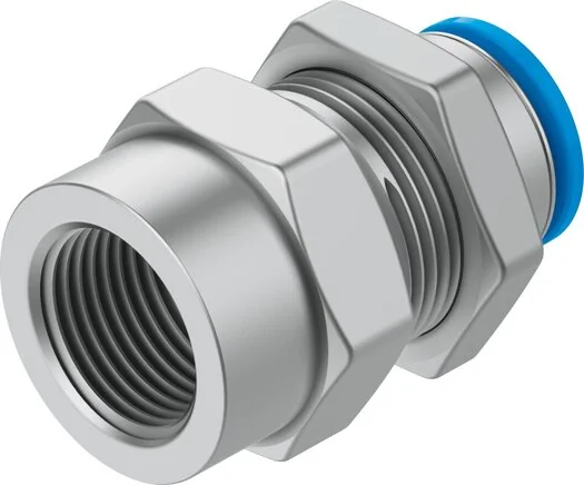 Festo - QSSF-1/4-8-B-153166 - Bulkhead Push-In Fitting