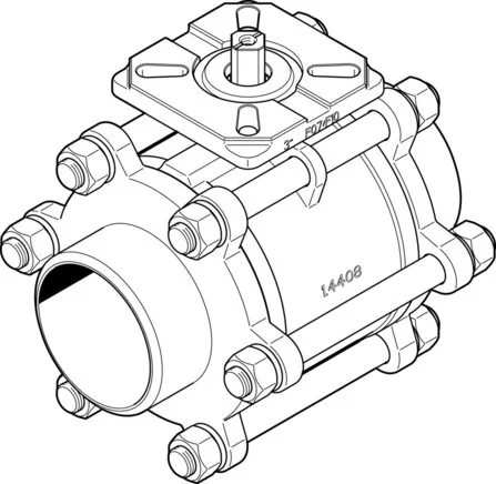 Festo - VZBA-3"-WW-63-T-22-F0710-V4V4T-1686704 - Ball Valve