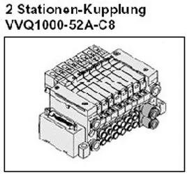 SMC - VVQ1000-52A-C8 - 2-Station Coupling