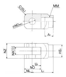 SMC - Y-MU03 - Fork Joint