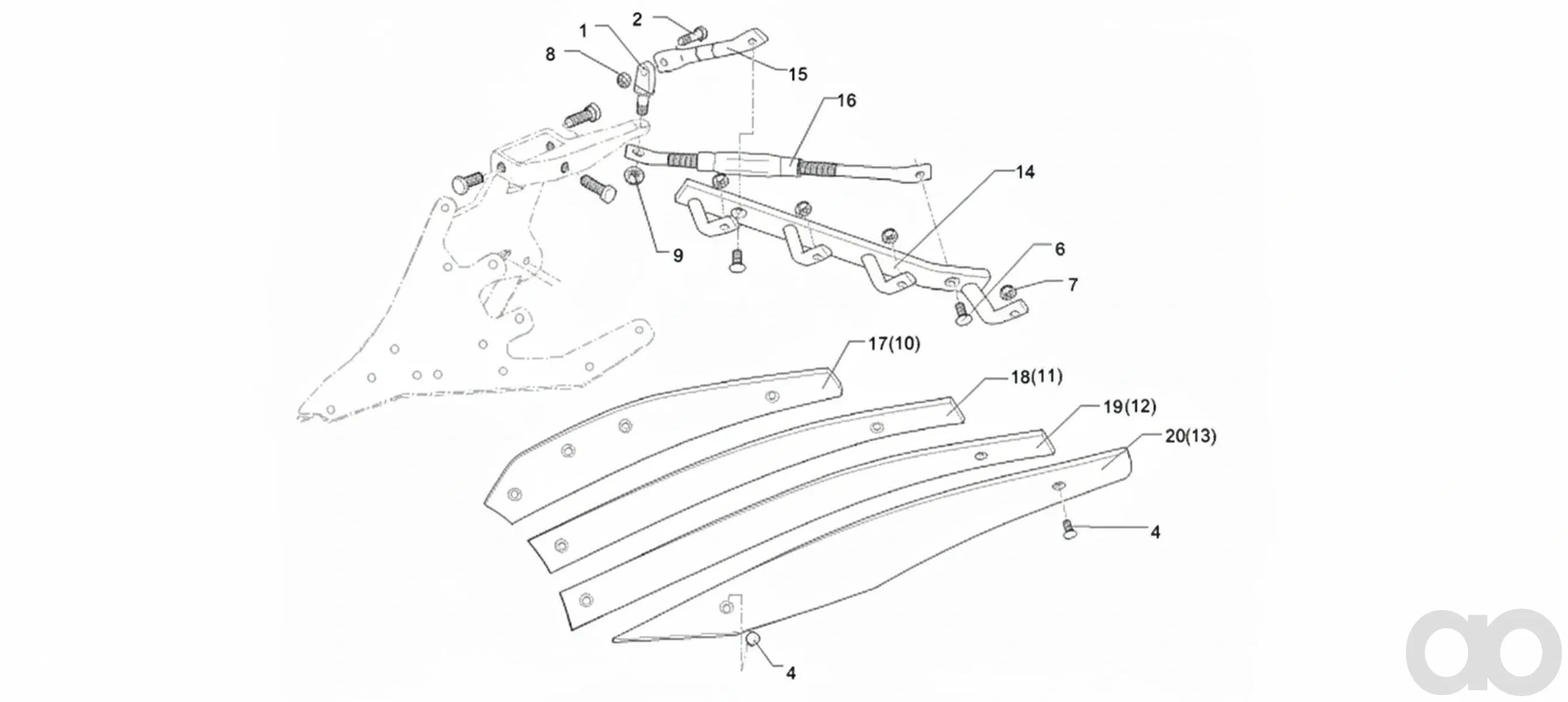 Lemken-3444039 - Mouldboard slat