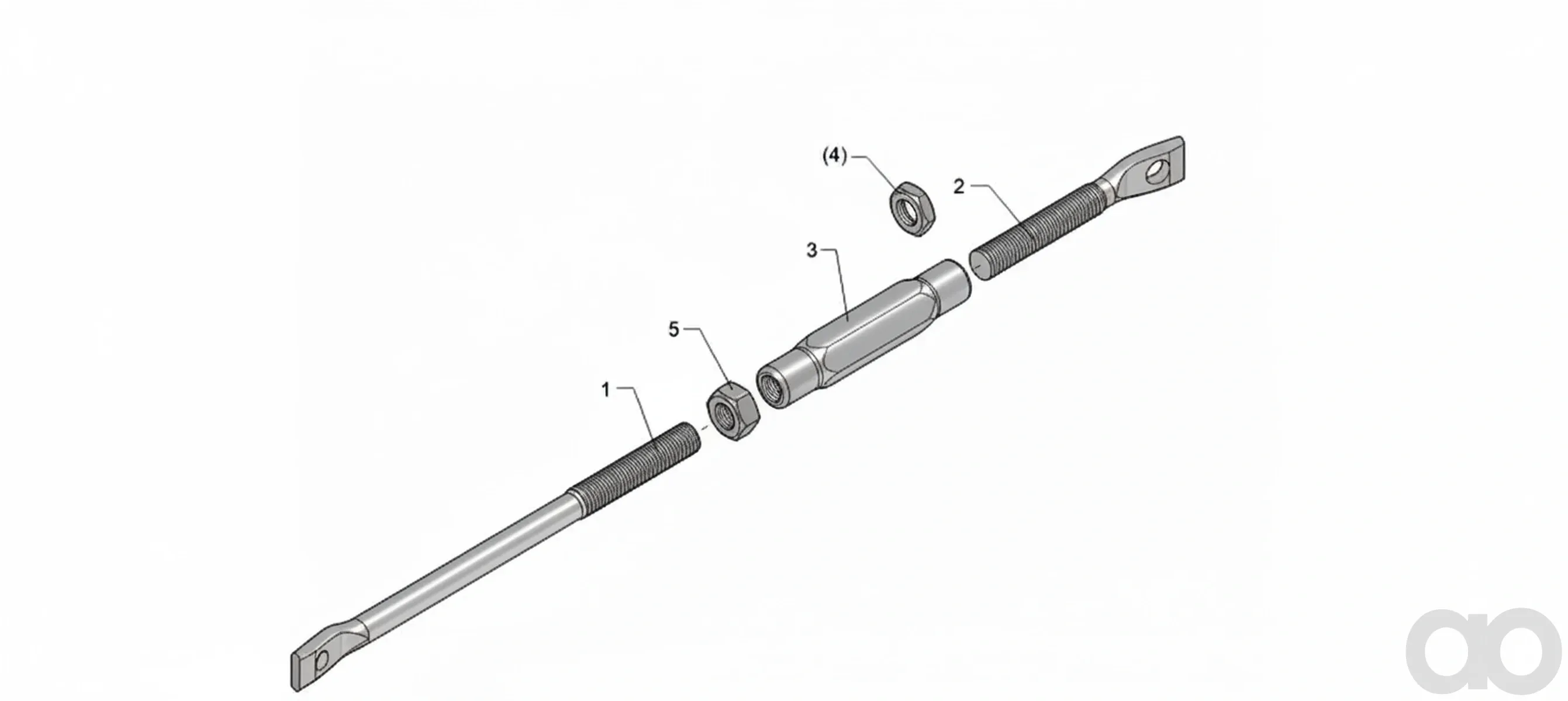 LEMKEN - 5670345 - MOLDBOARD STAY M20X550-650 8/15 GRD