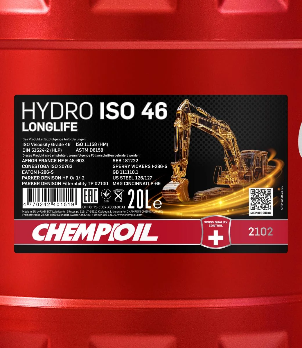 CHEMPIOIL - CH210220 - Hydro ISO 46 LONGLIFE 20L