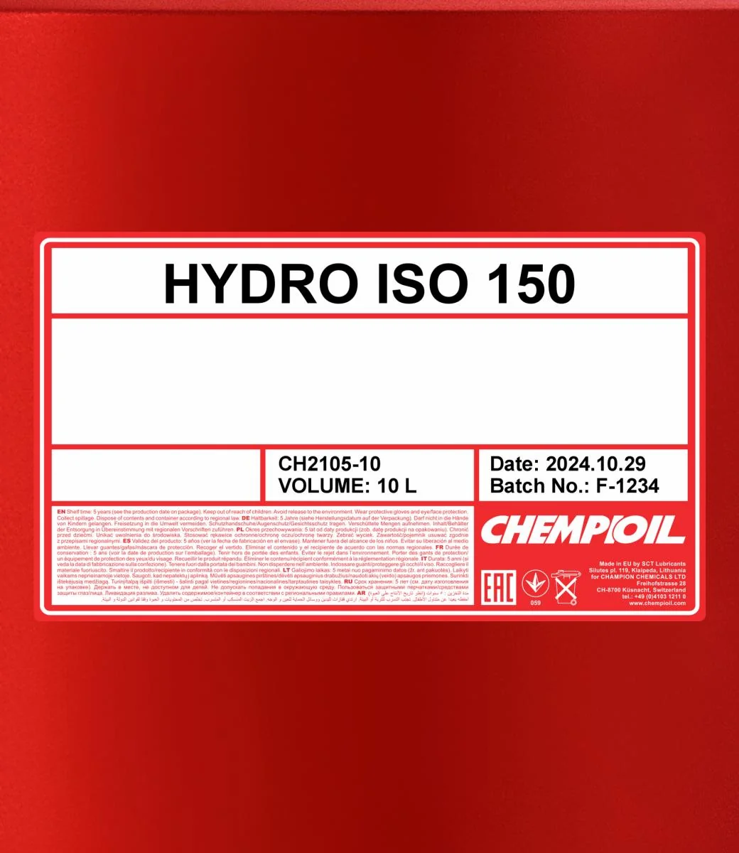 CHEMPIOIL - CH210510 - Hydro ISO 150 10L