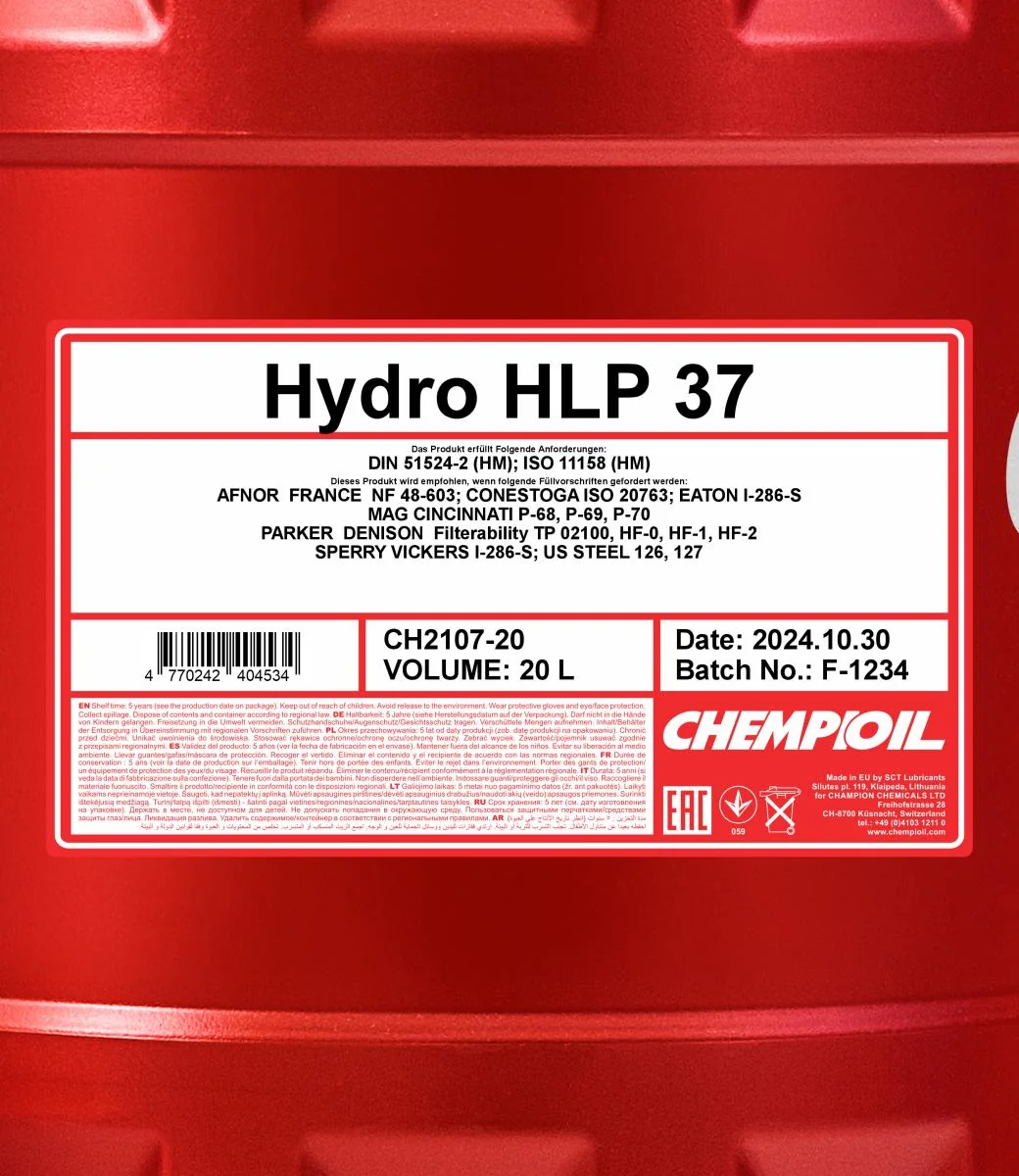 CHEMPIOIL - CH210720 - Hydro HLP 37 20L
