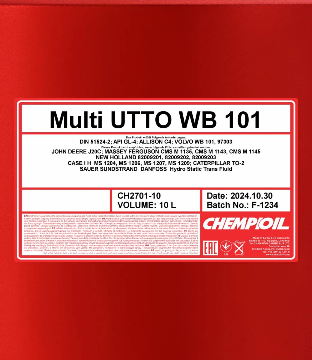 CHEMPIOIL - CH270110 - Multi UTTO WB 101 10L