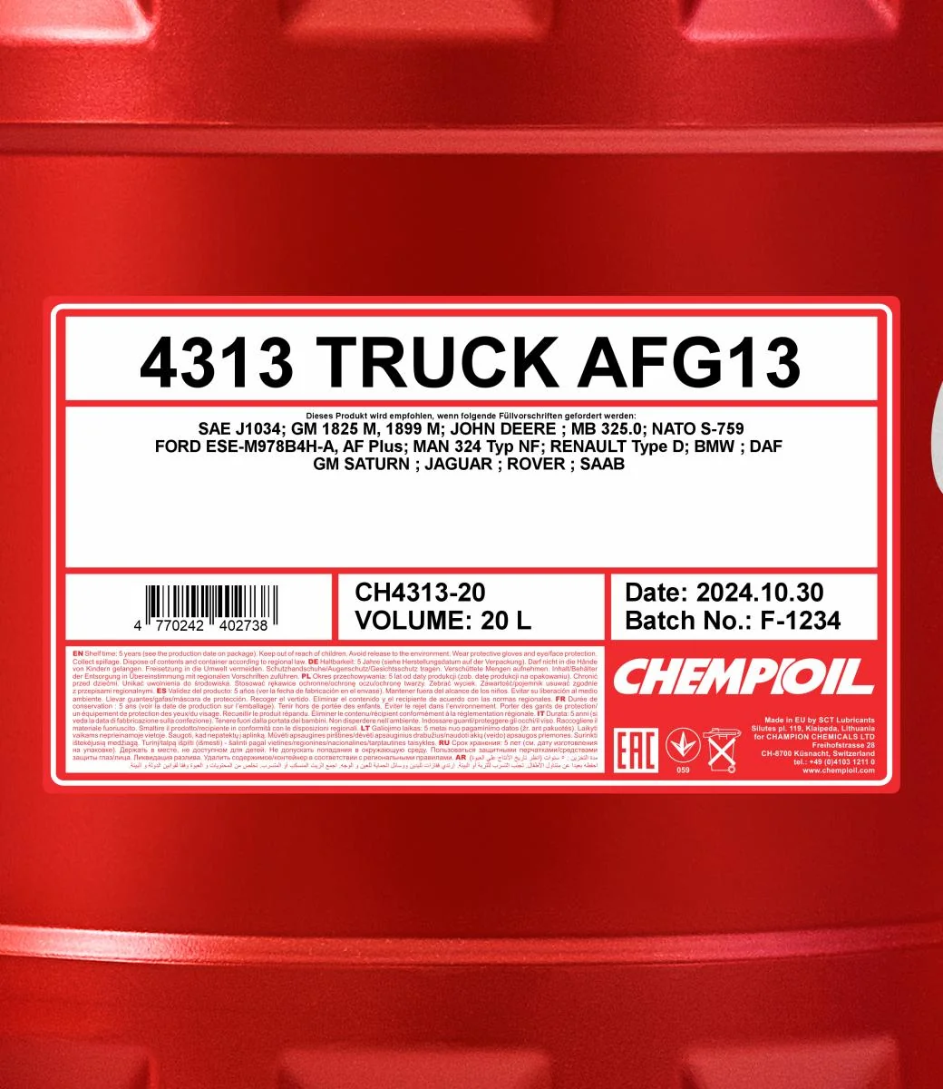 CHEMPIOIL - CH431320 - Truck AFG 13 20L