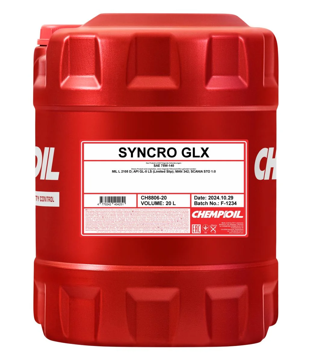 CHEMPIOIL - CH880620 - Syncro GLX 75W-140 GL-5 20L