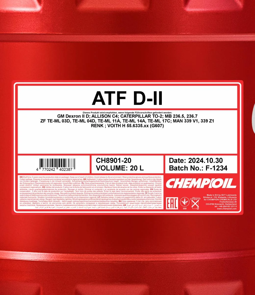 CHEMPIOIL - CH890120 - ATF D-II 20L