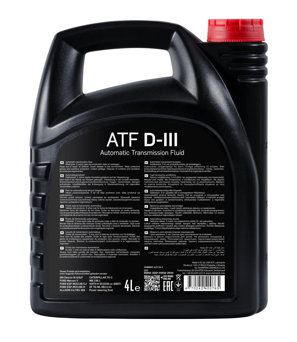 CHEMPIOIL - CH89024 - ATF D-III 4L