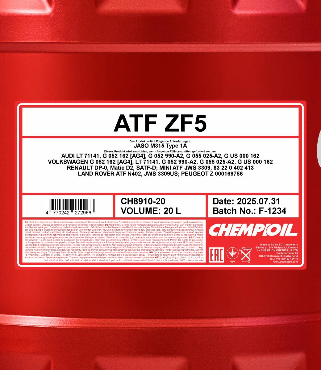 CHEMPIOIL - CH891020 - ATF ZF5 20L