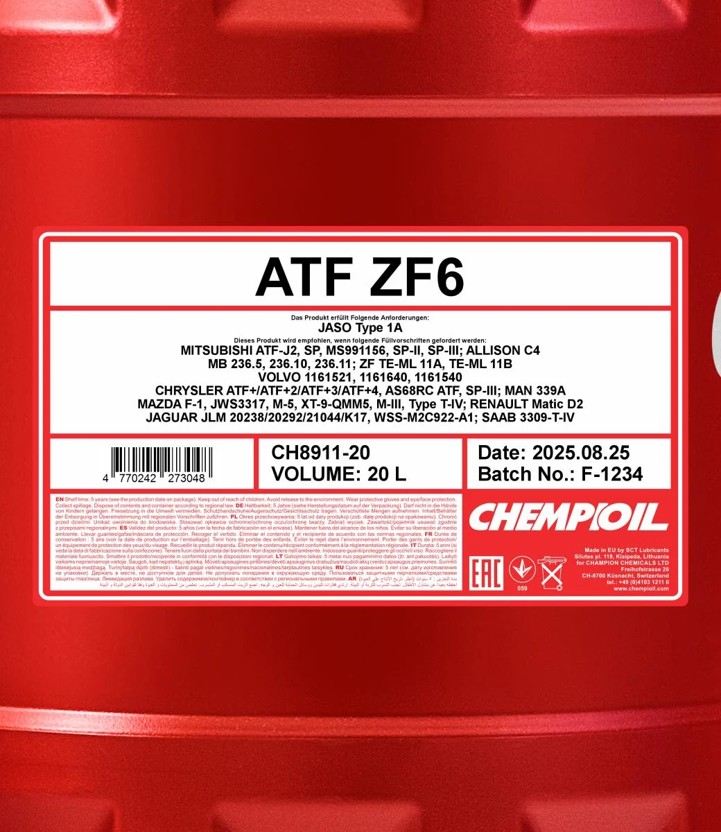CHEMPIOIL - CH891120 - ATF ZF6 20L