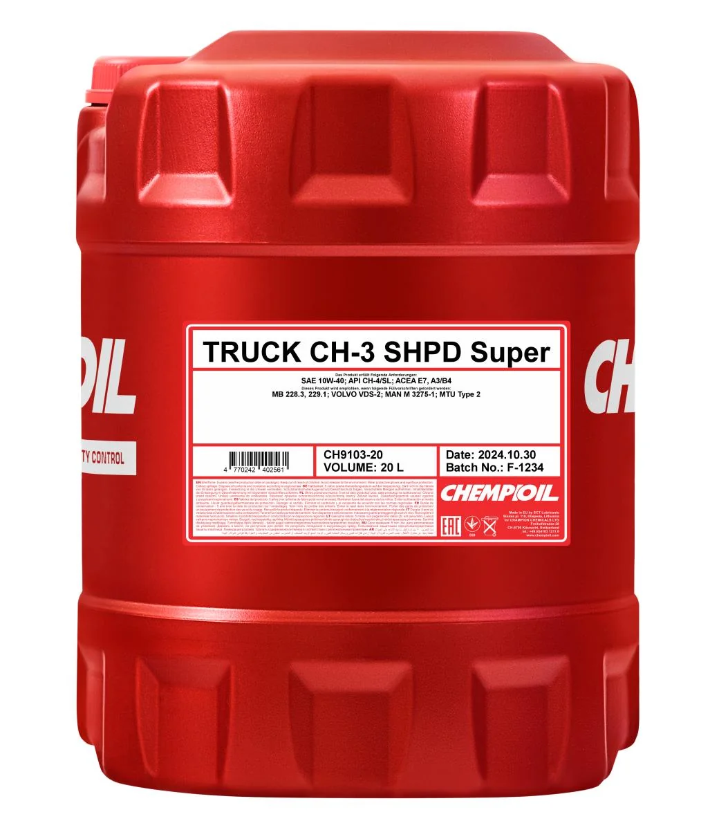 CHEMPIOIL - CH910320 - CH-3 Truck Super SHPD 10W-40 20L