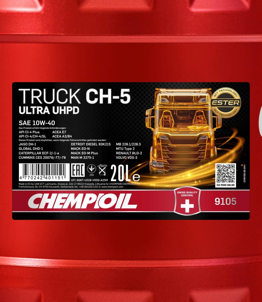 CHEMPIOIL - CH910520 - CH-5 Truck Ultra UHPD 10W-40 20L