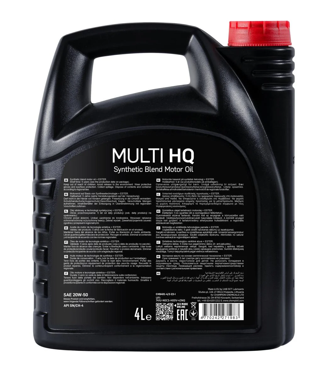 CHEMPIOIL - CH94014 - Multi HQ 20W-50 4L