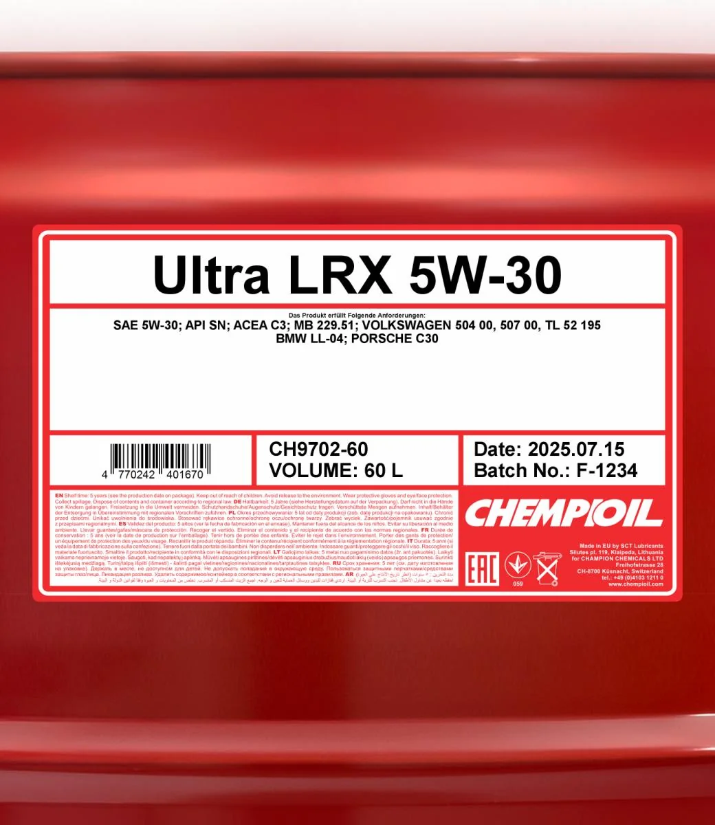 CHEMPIOIL - CH970260 - Ultra LRX 5W-30 60L