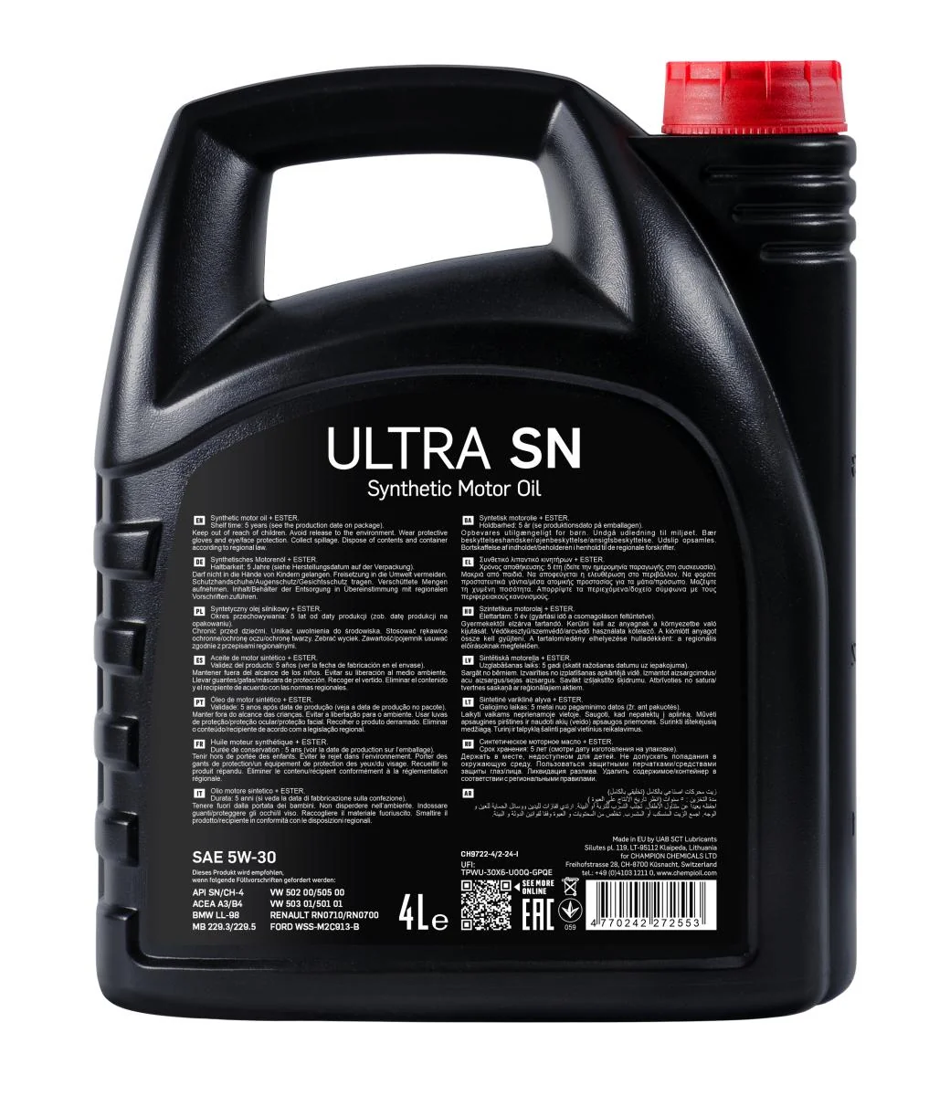 CHEMPIOIL - CH97224 - Ultra SL 5W-30 4L