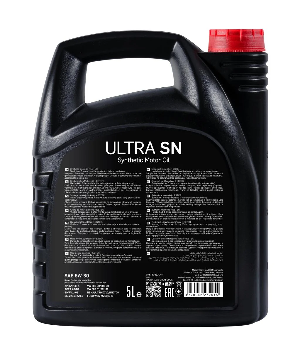 CHEMPIOIL - CH97225 - Ultra SL 5W-30 5L