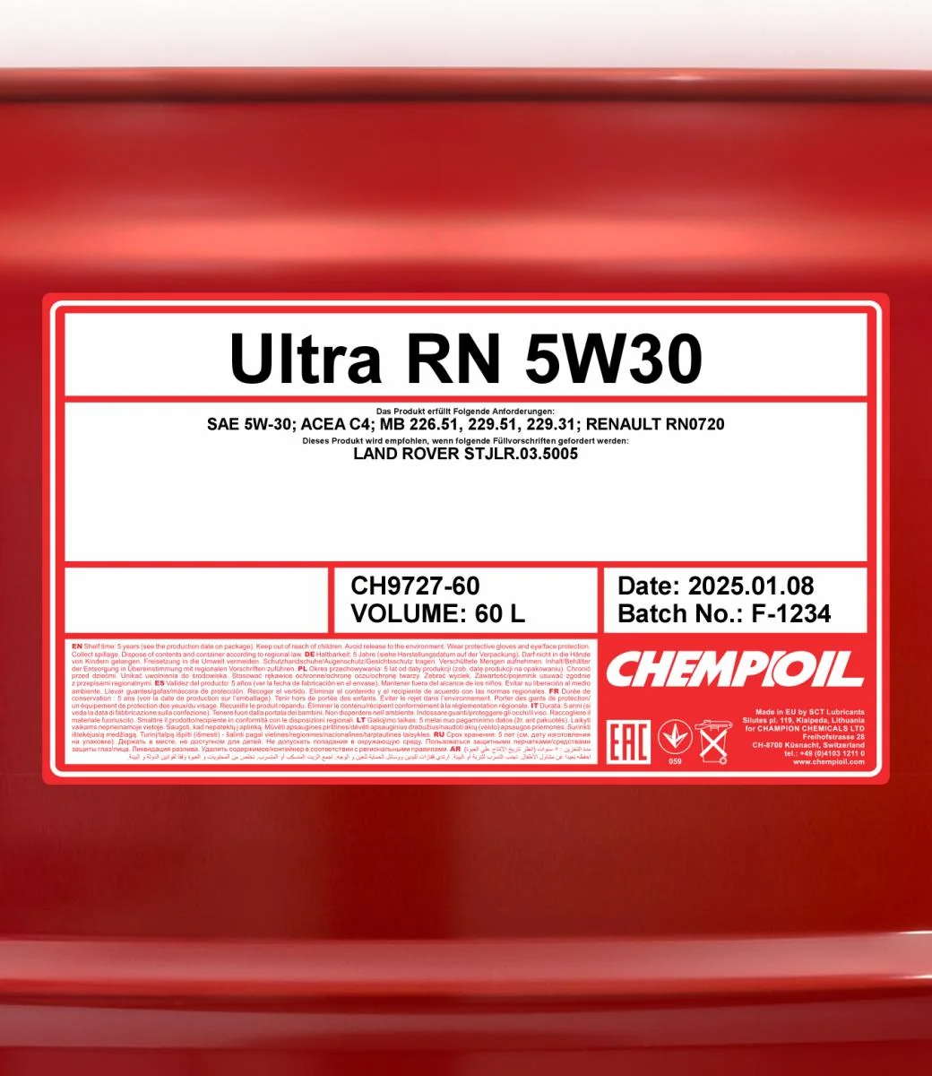 CHEMPIOIL - CH972760 - Ultra RN 5W30 60L