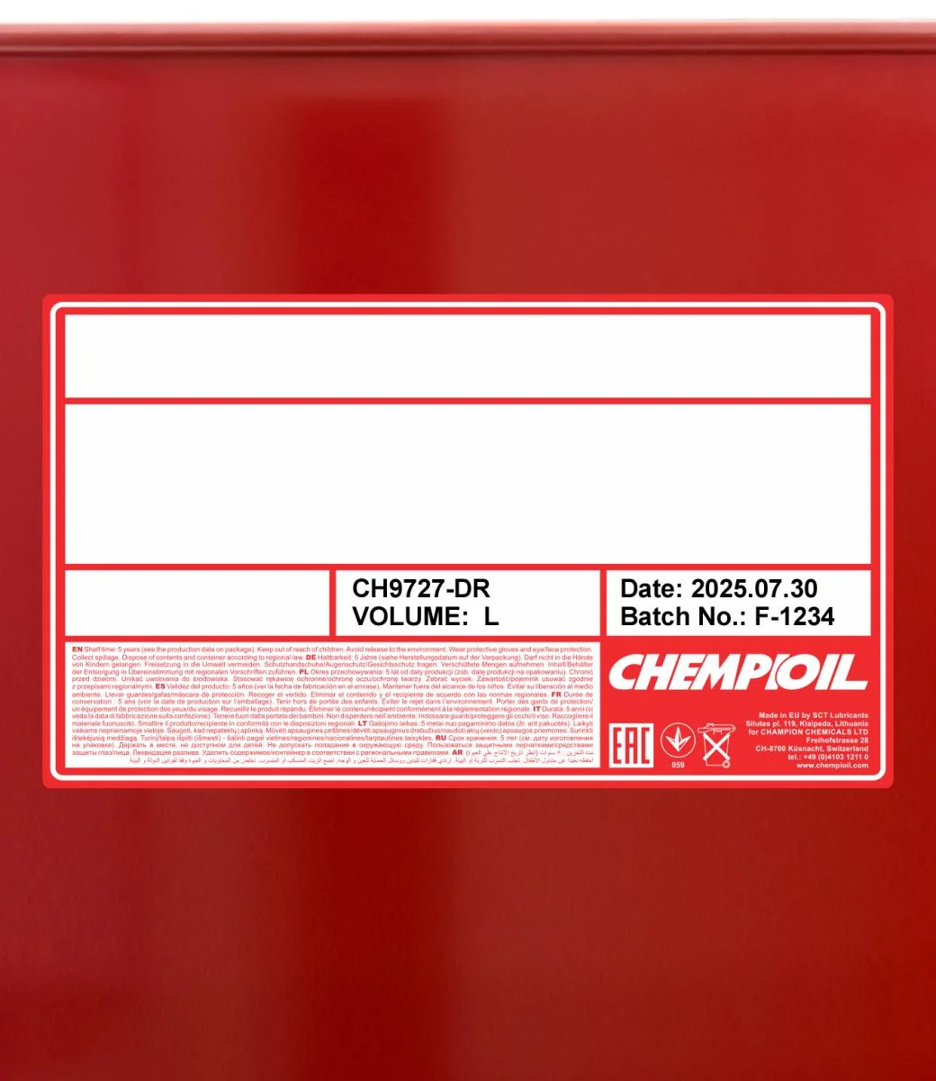 CHEMPIOIL - CH9727DR - Ultra RN 5W30 208L