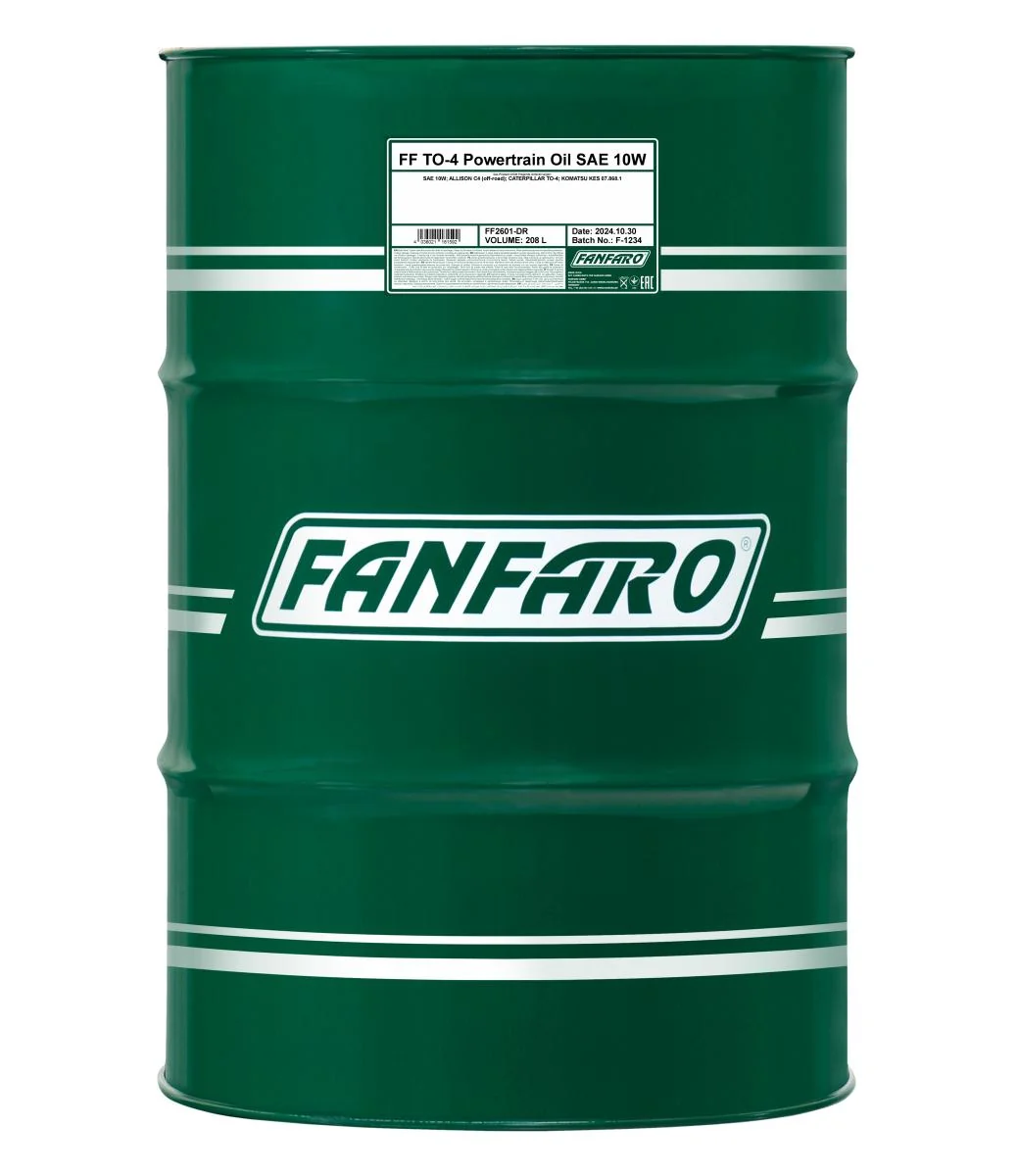 FANFARO - FF2601DR - TO-4 Powertrain Oil SAE 10W 208L