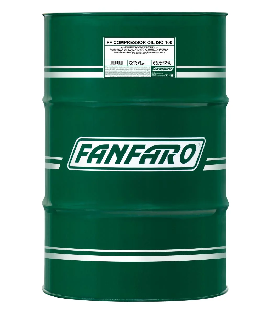 FANFARO - FF2902DR - Compressor Oil ISO 100 208L