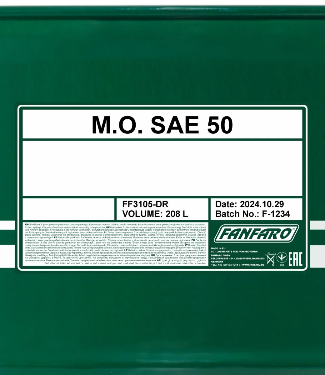 FANFARO - FF3105DR - M.O. SAE 50 208L