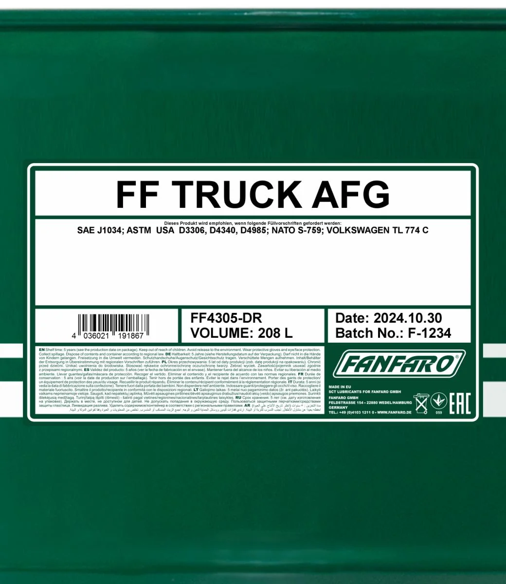 FANFARO - FF4305DR - Truck AFG 208L