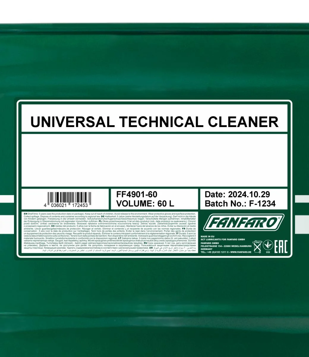 FANFARO - FF490160 - Universal Technical Cleaner 60L